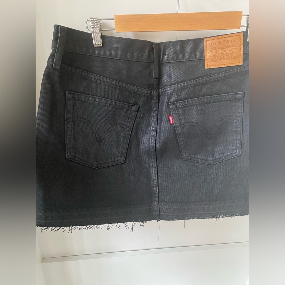 Levi's Black Denim Mini Skirt